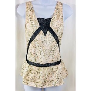 BCBgeneration Lace Contrast Tank